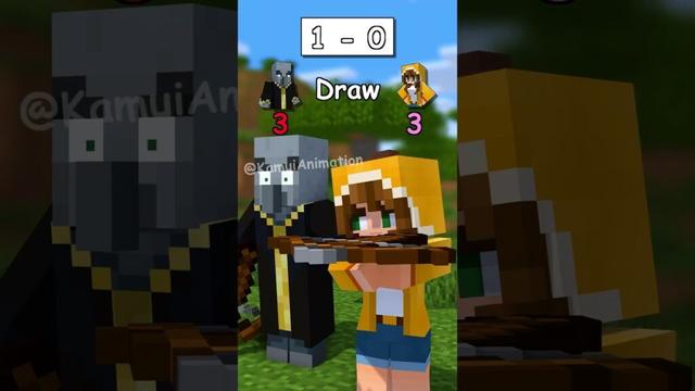MAIZEN Girls Team vs Illager Team - MAIZEN Minecraft Animation #shorts