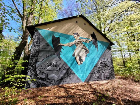 Artwork by Tom Duszynski & Maciej Kurys in Szczecin Zdroje, Poland