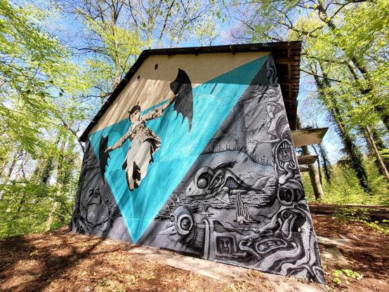 Artwork by Tom Duszynski & Maciej Kurys in Szczecin Zdroje, Poland