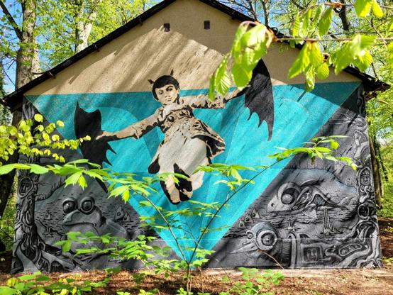 Artwork by Tom Duszynski & Maciej Kurys in Szczecin Zdroje, Poland
