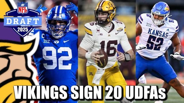Minnesota Vikings Reportedly Sign 20 Undrafted Free Agents
