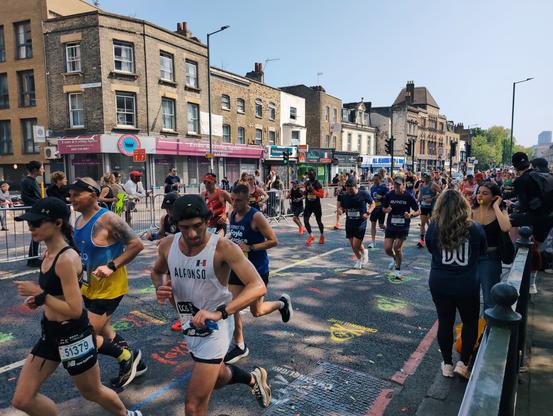 Runners at the London marathon