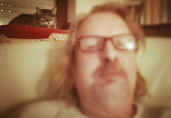 Yoshi, a fat tabby cat with one eye, uses her one eye to burn a hole in the back of my head, as she plots my downfall.