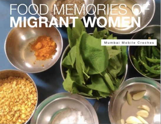 The cover of the book with small metal bowls of Indian ingredients such as lentils, chilli powder, leafy herbs, green chillies, a type of flour, garlic, spices.