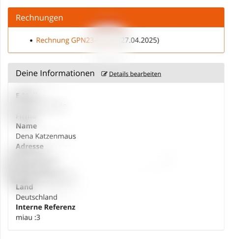 Invoice of a Gulasch-Genuss-Paket