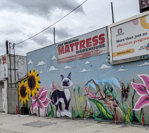 Animal mural on a matters warehouse