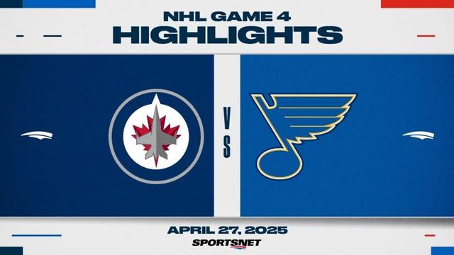 NHL Game 4 Highlights | Jets vs. Blues - April 27, 2025