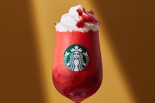 スターバックス「THE 苺 フラペチーノ」限定カスタマイズ、ジューシーさ＆プチプチ食感をプラス - ファッションプレス