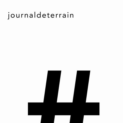Dessin d'hastag avec écrit "journal de terrain"