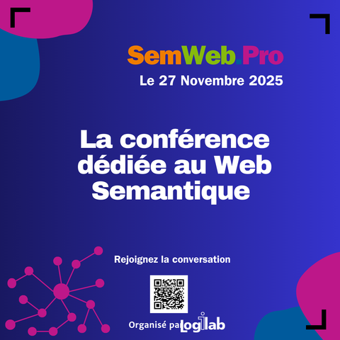 La prochaine conférence autour du #WebSémantique, SemWeb.Pro aura lieu à Paris le 27 novembre 2025. 
L'appel à communication est lancé, c'est par ici : https://semweb.pro/
Date limite de soumission : 30 juin 2025