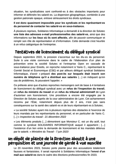 Seconde page du communiqué