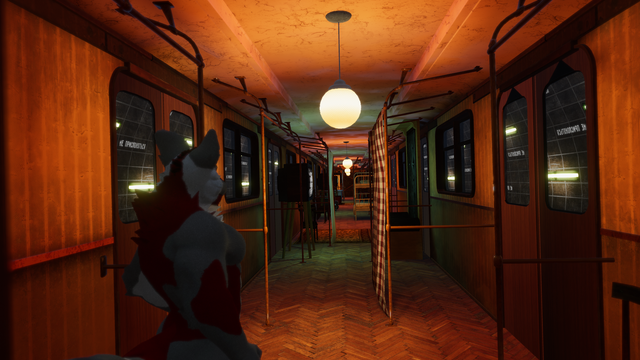 A curious train carriage