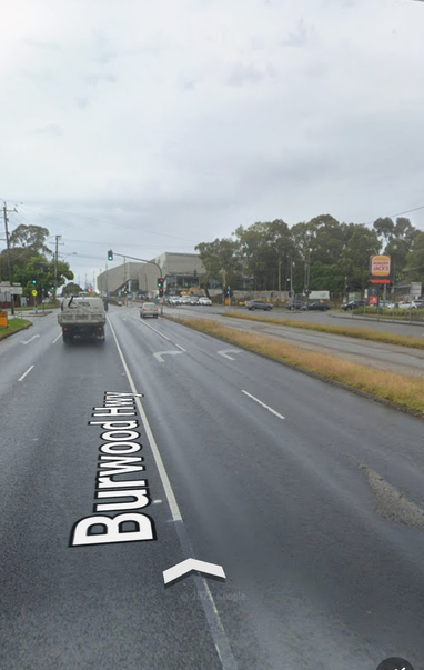 The six lane Burwood Hwy