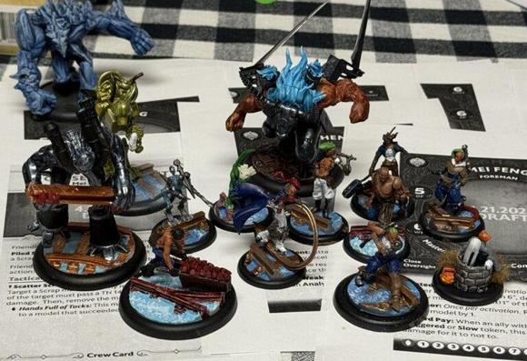 A collection of Malifaux models. Read the post for more information about some of them.