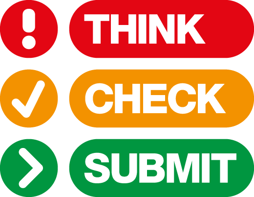 Logo for Think.Check.Submit.
