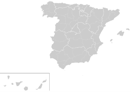 Mapa de España con Islas Canarias hecho con D3