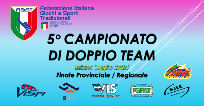 5° campionato Doppio Team 2025
Fine Iscrizione 06/06/2025 - Inizio Campionato inizio Luglio 2025