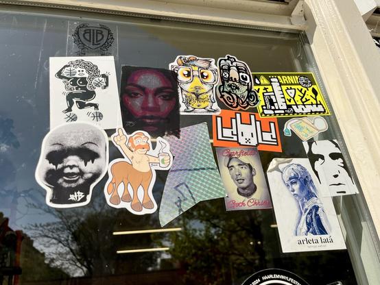 stickers on window