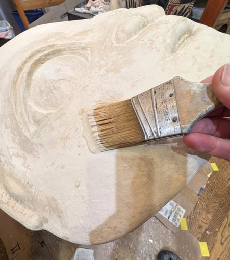 Applying gesso
