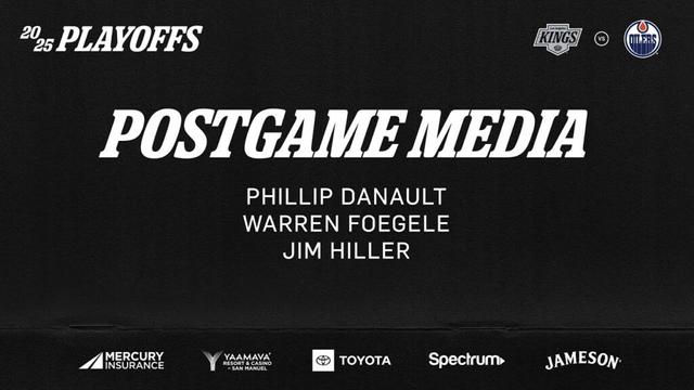 Foegele, Danault, Hiller | R1G4 LA Kings fall to Edmonton Oilers | Postgame Media