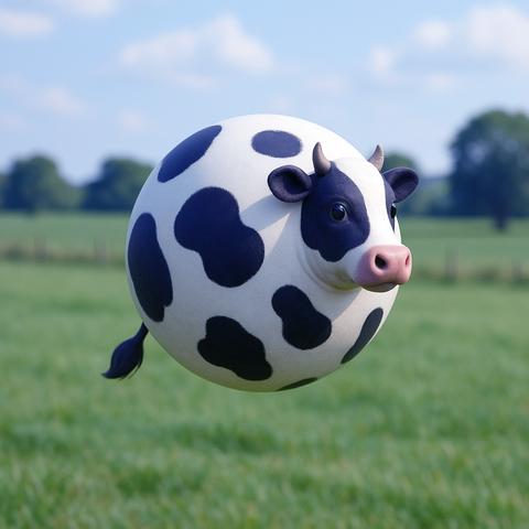 A spherical cow.