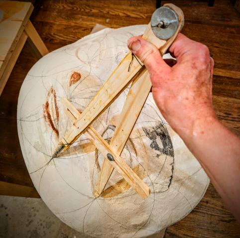 Large handmade compass.