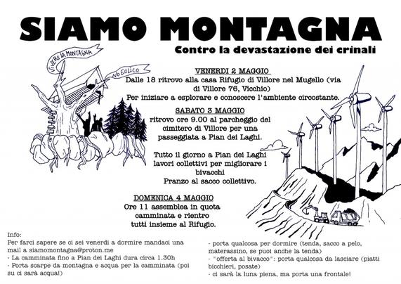 SIAMO MONTAGNA_ACCAMPATA CONTRO LA DEVASTAZIONE DEI CRINALI 2-4 MAGGIO