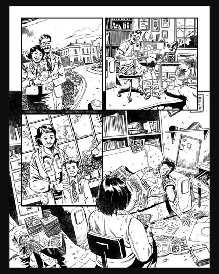 Example of PJ Holden’s comic artwork from a 2000AD comic.
