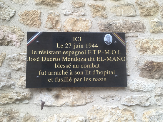 Plaque en mémoire à José Mendoza