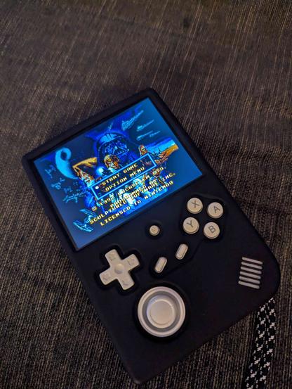 A photo of my handheld running Super Star Wars.
