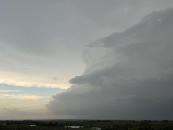 Supercell thunderstorm over the flinthills of Kansas.