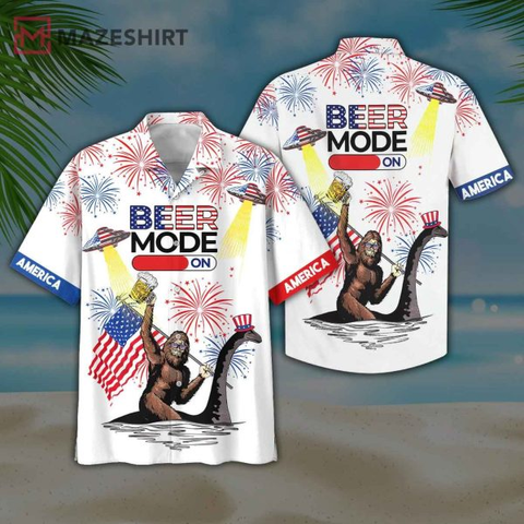 4th Of July Bigfoot Hawaiian Shirt