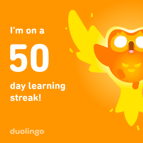 I'm on a 50 day learning streak of Hebrew!