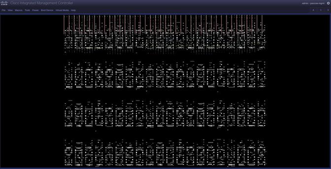 Screenshot of a very fucked up kvm output