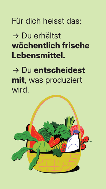 Ein Illustration eines Gemüsekorbes voller leckerer Sachen