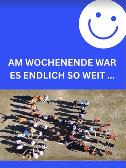 Datsellung eines Fahrrad mit Menschen aus der Vogelperspektive