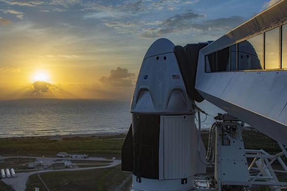 Image of Falcon 9 launch vehicle at Launch Complex 39A launch site, scheduled for 2025-05-29 17:03