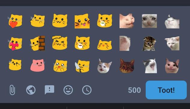 Screen van katten emoticons