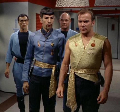 A transporter malfunction sends Capt Kirk and his party to a cutthroat parallel universe, where Enterprise officers advance through assassination.