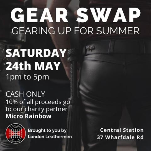A promotional image for Gear Swap. The informnation in the image appears in the post itself.