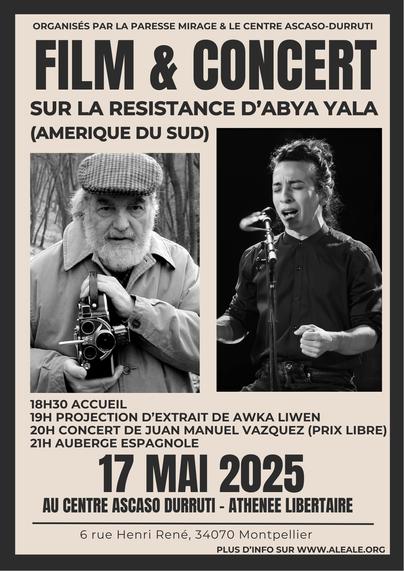 Film & Concert sur la résistance d'abya yala (Amérique du Sud)