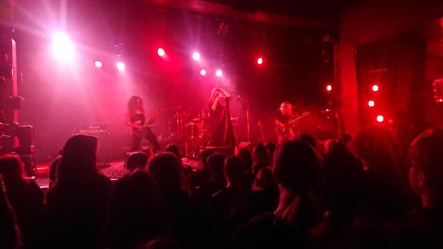 The band Konvent live on stage
