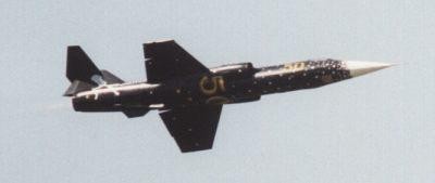 An airplane: Lockheed F-104 Starfighter taken during Fairford 1998
