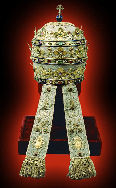 A papal crown, from behind [not hte triple one...]
