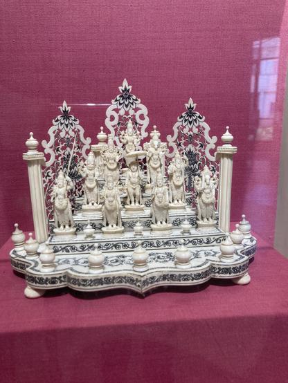 Dashavatara shrine (Ten incarnations of Lord Vishnu) South India Late 18th cent. Ivory; carved; painted