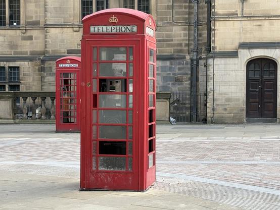 Red telephone boxes