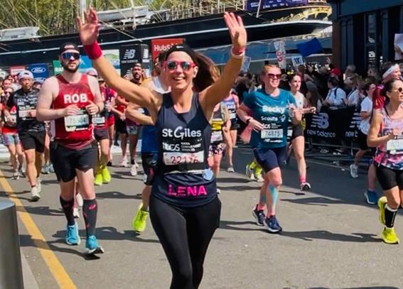 Elinor Eustace running the London Marathon