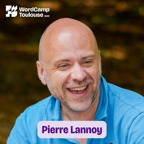 Ma trombine, sur l'affiche du WordCamp Toulouse 2025.