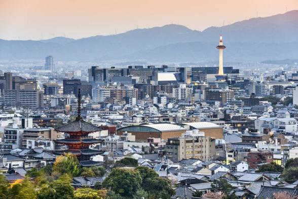 Underground water leak floods Kyoto streets