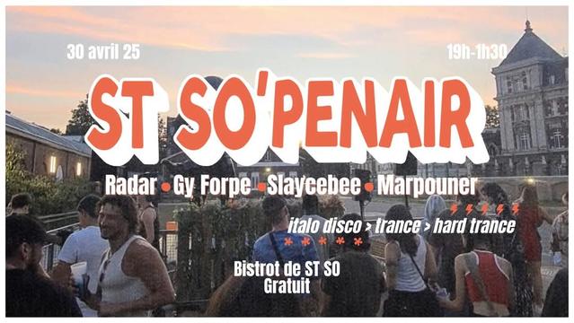 Affiche pour le St So'penair avec Radar, Gy Forpe, Slaycebee et Marpouner